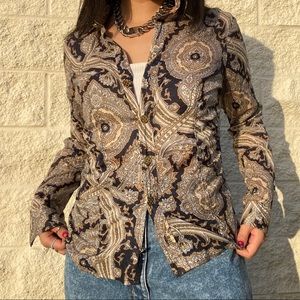 Michael Kors Paisley Printed Button Up
